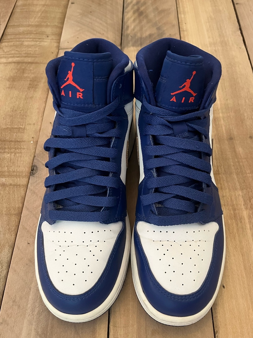 Nike Air Jordan 1 Retro High BG Deep Royal Blue Gold Medal Size 5.5Y/Women 7